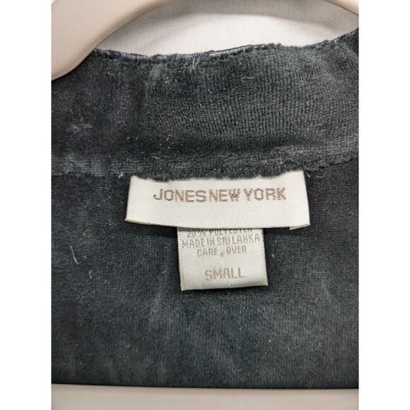 Jones New York Floral S White Black Blouse Button Up Collared Tiered Top‎ Staple - Picture 4 of 10